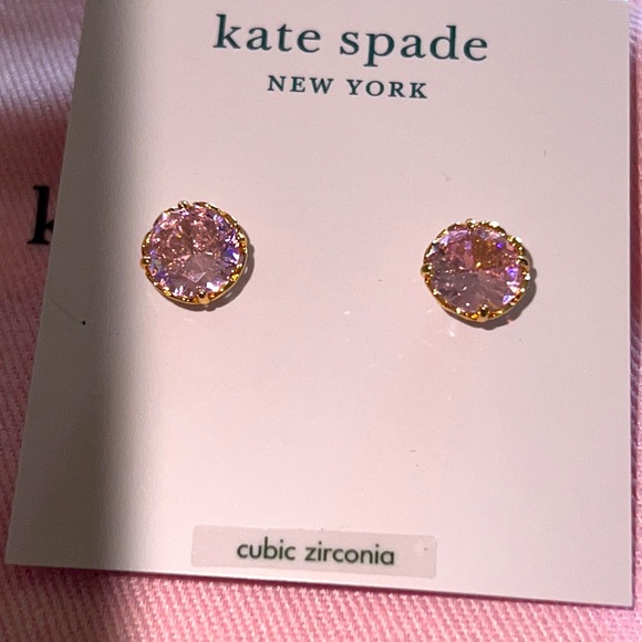 New Kate Spade Crystal Stud pink Earrings - Picture 12 of 13